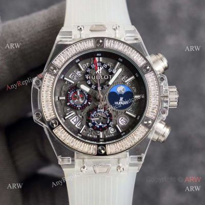 Replica Hublot Big Bang Unico Sapphire Watch Diamond Bezel 45mm